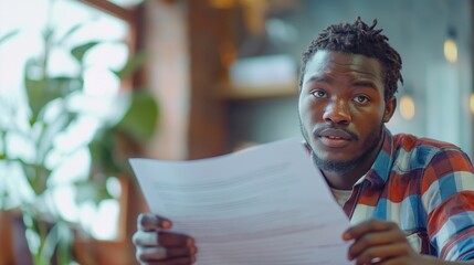 Young west african refugee receiving job placement assistance