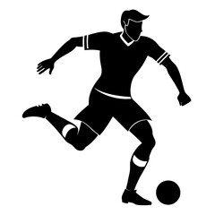 Football Player Silhouette vector illustration