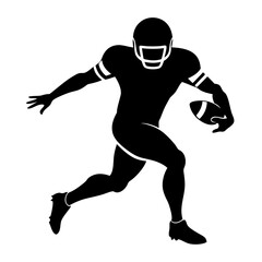 Football Player Silhouette vector illustration