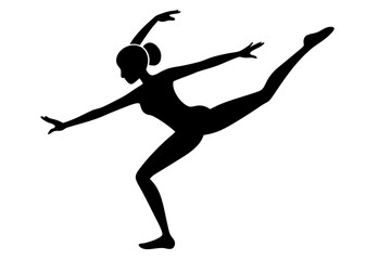 Gymnast Silhouette vector illustration