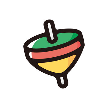 recommend clip art: Spinning top outline icon for graphic design, apps and websites