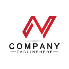 Letter N logo icon design template elements
