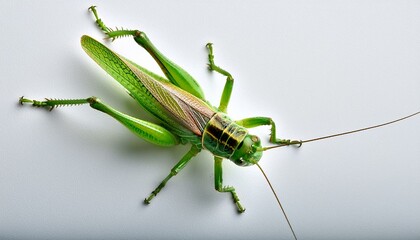 grasshopper on white background