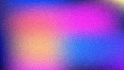 A bright abstract background featuring a soft blur of pink, blue, yellow, and purple hues. The smooth transitions create a dreamy, neon-like visual with vibrant colors.