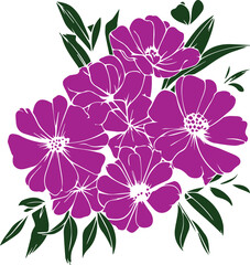 Flowers, beautiful pattern, design art - floral bouquets print