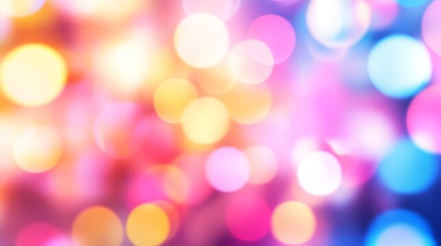 Colorful bokeh lights background, festive and vibrant atmosphere for celebrations