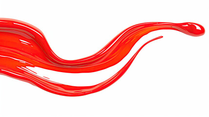 Bright red paint stroke creates bold and visually striking look.The glossy texture and smooth lines make it ideal for beauty and fashion projects,as well as for designs that require touch of glamor