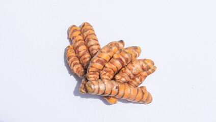 Turmeric On White Background