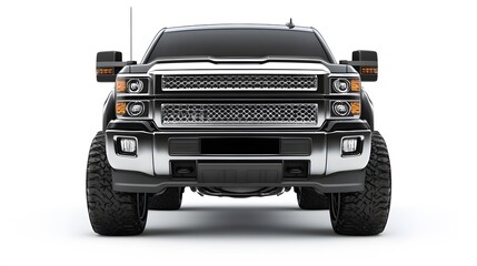 Naklejka premium pickup truck car isolated on white. 