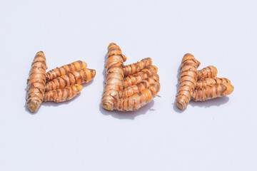 Turmeric On White Background