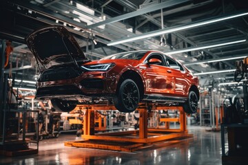 Obraz premium Car manufacturing architecture vehicle.