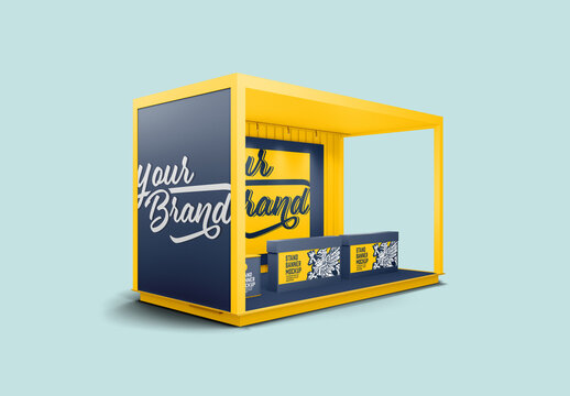 Promo Stand Banner Mockup