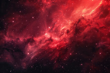 Beautiful red galaxy. Generative AI