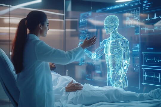 Medical experts review and analyze the human body.