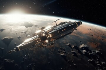 Obraz premium Space spacecraft astronomy vehicle.