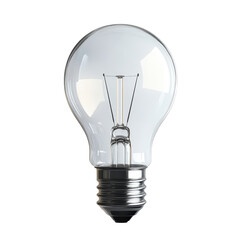 Light bulb PNG isolated on transparent background, white background.