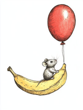 banana on a fork