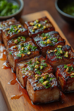 grilled meat with vegetables