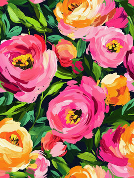 seamless pattern with tulips