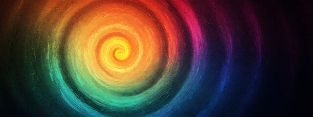 Obraz premium Abstract colorful spiral with swirling colors.