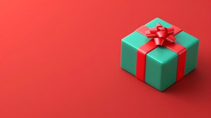 Obraz premium 3D Rendering of a Christmas Gift Box