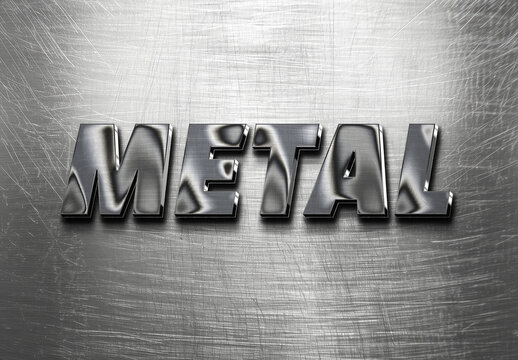 Text Effect Metal with Generative AI