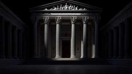 Obraz premium Ancient Greek Temple at Night