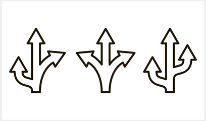 Trafic way icon isolated Road arrow Sketch print vector stock illustration