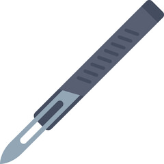 Vector illustration of a scalpel lying isolated on a white background