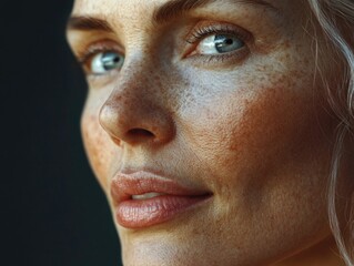 Obraz premium Intense Portrait of a Woman