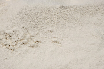 Texture of wheat flour close-up