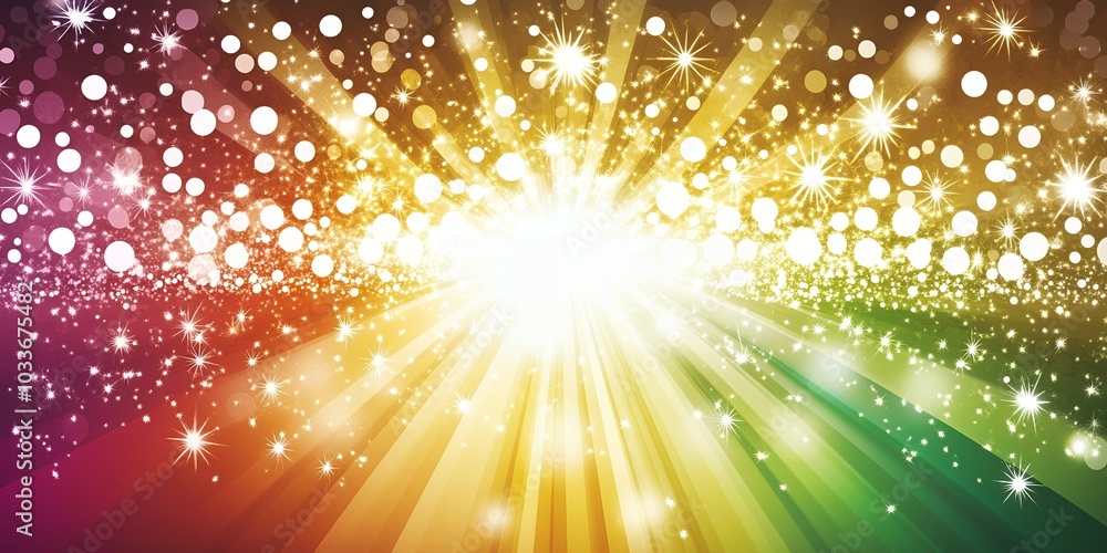 Poster abstract background with sparkling lights.