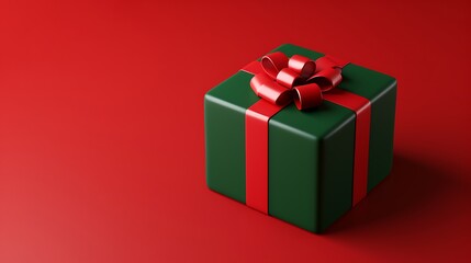 Fototapeta premium Festive 3D Rendering of a Christmas Gift Box