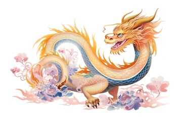 Obraz premium Chinese dragon representation creativity painted.