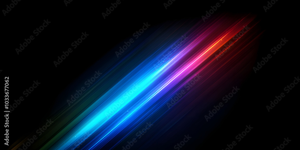 Poster glowing stripes. beautiful flashes of light on a dark background. glowing abstract sparkling backgro