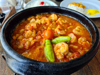 Moqueca fish and shrimp, traditional dish of Brazilian cuisine