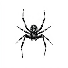 Drawing, sketch for a tattoo. Spider on a white background. 