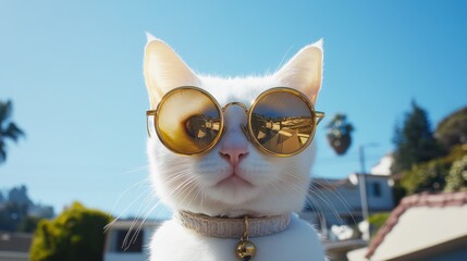 Cool Cat with Sunglasses