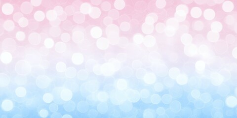 Abstract bokeh background with pink and blue colors.