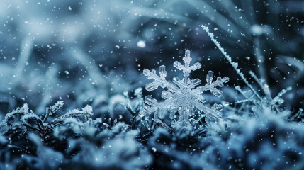 snowflake on the window