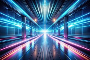 Futuristic abstract background with light trails