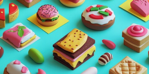 Vibrant Collection of Playful and Colorful Desserts: A Feast for the Eyes