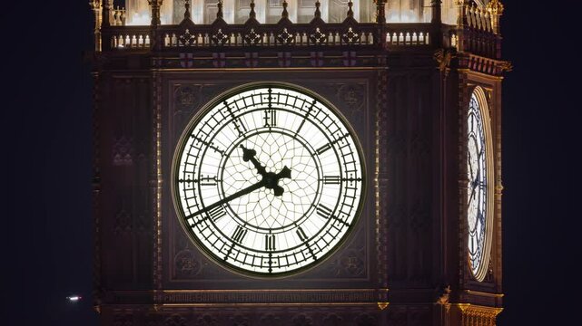 big ben clock in london, england with new clock face