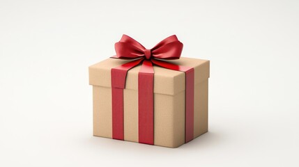 Gift Box with a Red Bow