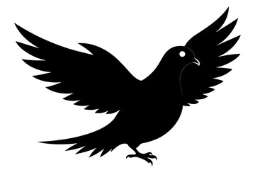 dove silhouette vector illustration