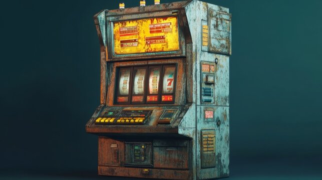 Modern slot machine inspired by brutalist architecture and Modulor system
