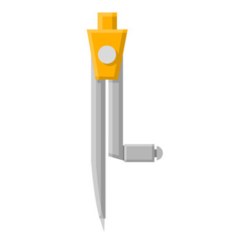 Compass for drawing circles, pencil compass, drawing compass, school supplies vector