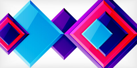 Shiny glossy metallic or plastic square design background. Vector Illustration For Wallpaper, Banner, Background, Card, Book Illustration, landing page