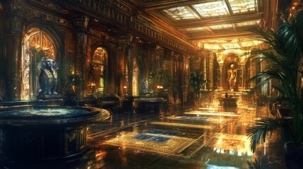 Obraz premium VR poker room with Cleopatra theme and AR effects