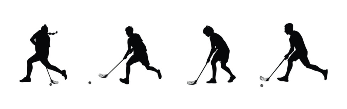 floorball player silhouette